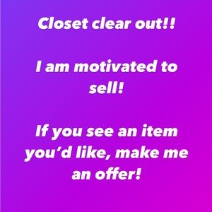 ***CLOSET CLEAR OUT!!